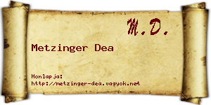 Metzinger Dea névjegykártya